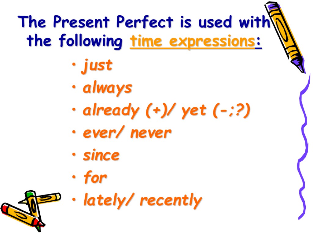 The ENGLISH TENSES The PRESENT PERFECT Tense PRESENT